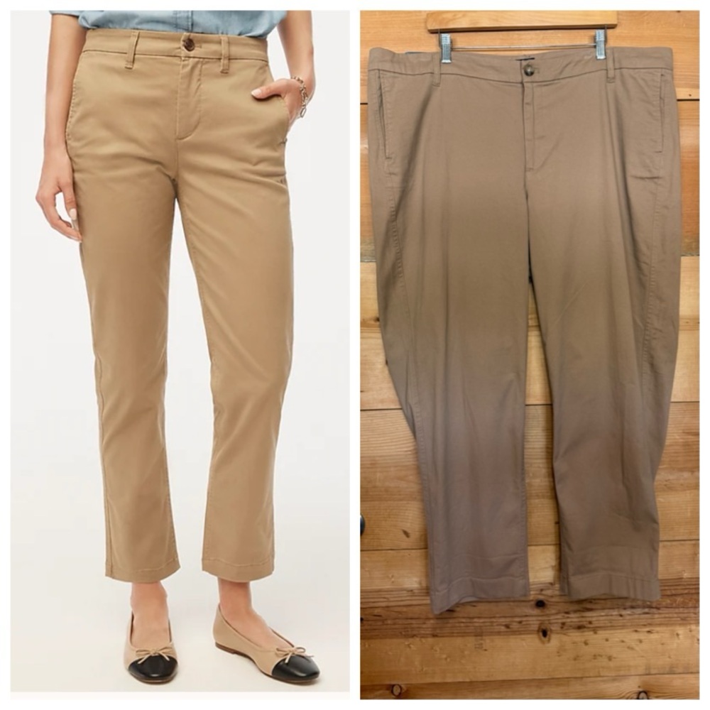 J. Crew high rise girlfriend chino pants casual dressy slacks